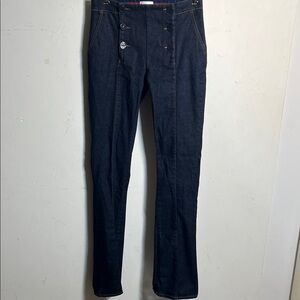 VALENTINO Red Nautical Straight Leg Dark Wash Jeans
